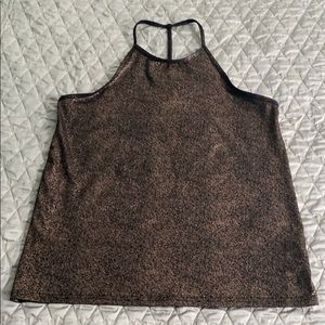 Fabletics bronze and black T-strap tank